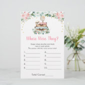 Papier Jeu de mariage Où étaient-ils Voyage floral rose (Debout devant)