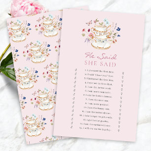 Papier Jeu de mariage Pink Tea Party