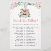 Papier Jeu de mariage 'Plutôt que' avec fleurs roses pour (Devant)