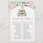 Papier Jeu de mariage 'Plutôt que' avec fleurs roses pour (Devant / Derrière)