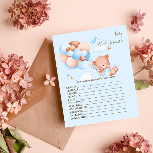 Papier Jeu de mélange de mots pour bébé Baby Shower