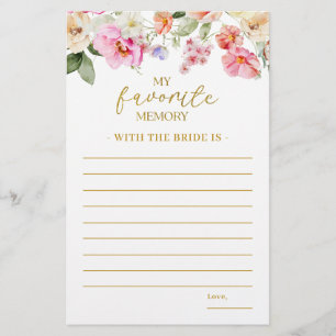 Papier Jeu de mémoire de Baby Shower Floral Coloré de Pri