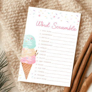 Papier Jeu de mots mêlés Baby Shower Glace