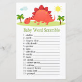 Papier jeu de mots mêlés bébé dinosaure (Devant)