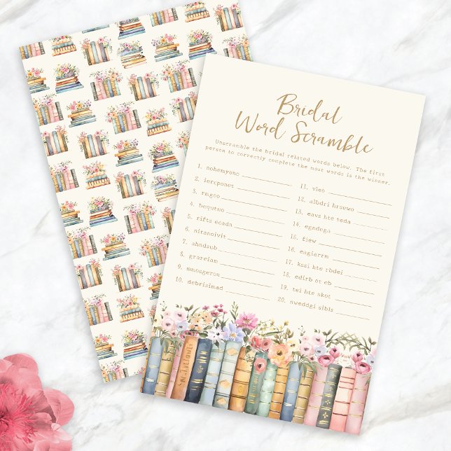 Papier Jeu de mots mêlés de mariage (Word Scramble Bridal Game
)