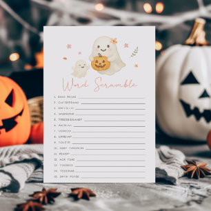 Papier Jeu de mots mêlés Halloween Pink Little Boo