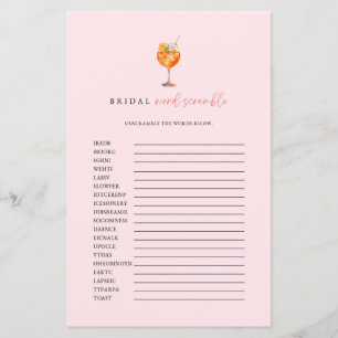 Papier Jeu de mots mêlés mariage Pink Spritz