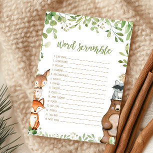 Papier Jeu de mots mêlés pour Baby Shower sur le thème de