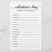 Papier Jeu de mots mêlés pour la Saint-Valentin jeu de fê (Devant)