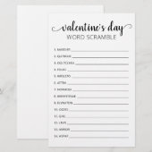 Papier Jeu de mots mêlés pour la Saint-Valentin jeu de fê (Devant / Derrière)