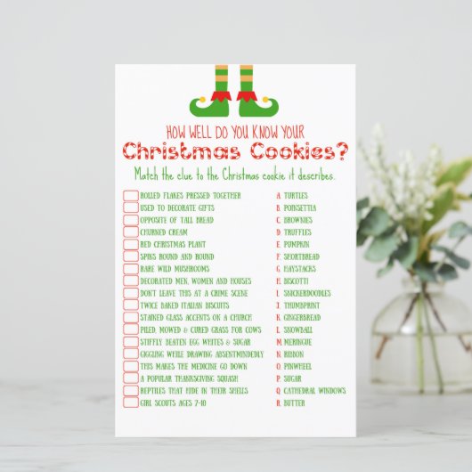 Papier Jeu de Noël familial IMPRIMÉ (Debout devant)