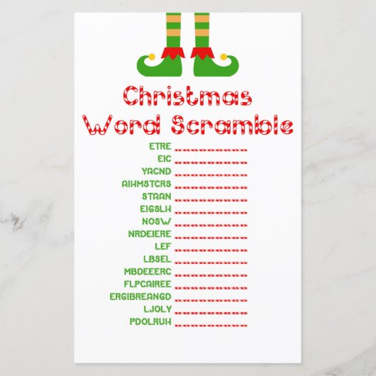 Papier Jeu de Noël familial IMPRIMÉ (Devant)