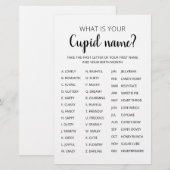 Papier Jeu de nom de Cupidon pour la fête de la Saint-Val (Devant / Derrière)