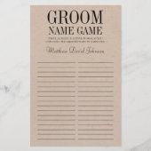 Papier Jeu de nom de la pièce (Devant)