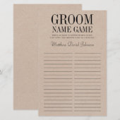 Papier Jeu de nom du marié (Devant / Derrière)