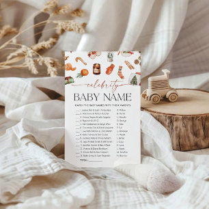 Papier Jeu de Noms de Bébés de Célébrités d'Hiver