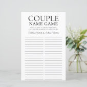 Papier Jeu de noms de couple LGBTQ Rustique (Debout devant)
