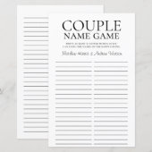 Papier Jeu de noms de couple LGBTQ Rustique (Devant / Derrière)
