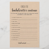 Papier Jeu de phrases à compléter modifiables pour la Bac (Devant)