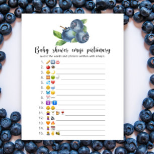 Papier Jeu de Pictionary d'emoji pour baby shower Myrtill