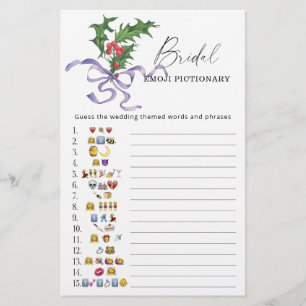 Papier Jeu de pictionary emoji pour baby shower hivernal