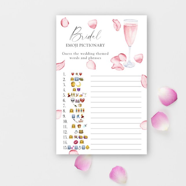 Papier Jeu de Pictionary emoji pour une douche de mariée  (Créateur téléchargé)