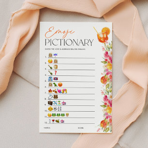 Papier Jeu de Pictionary en emojis pour une Baby Shower a