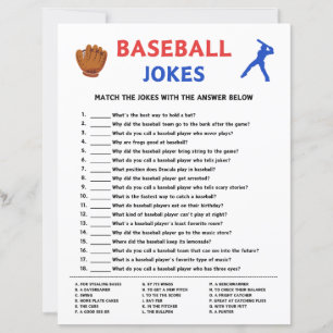 Papier Jeu de plaisanteries de baseball