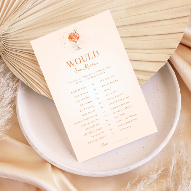 Papier Jeu de 'Plutôt que' pour une fête de mariage sur l (Créateur téléchargé)