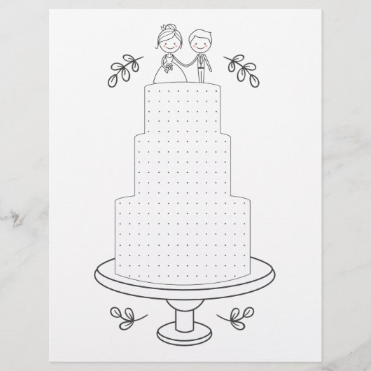 Papier Jeu de points d'activité mariage illustré (Devant)