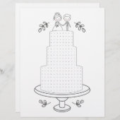 Papier Jeu de points d'activité mariage illustré (Devant / Derrière)