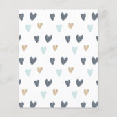 Papier Jeu de prédiction Baby Shower Blue Boho Rainbow (Dos)