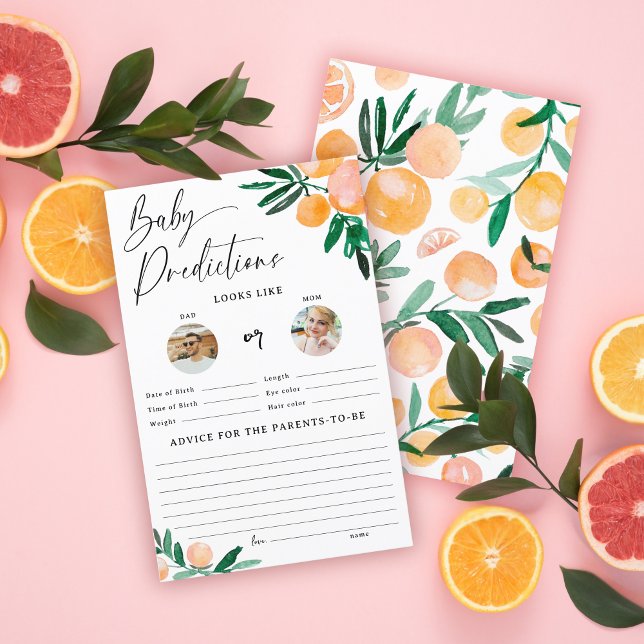 Papier Jeu de prédiction bébé Citrus Orange (Créateur téléchargé)