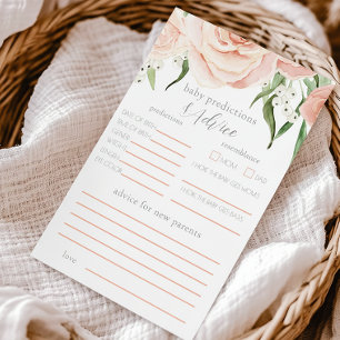 Papier Jeu de prédiction de Baby Shower pour fille aux fl