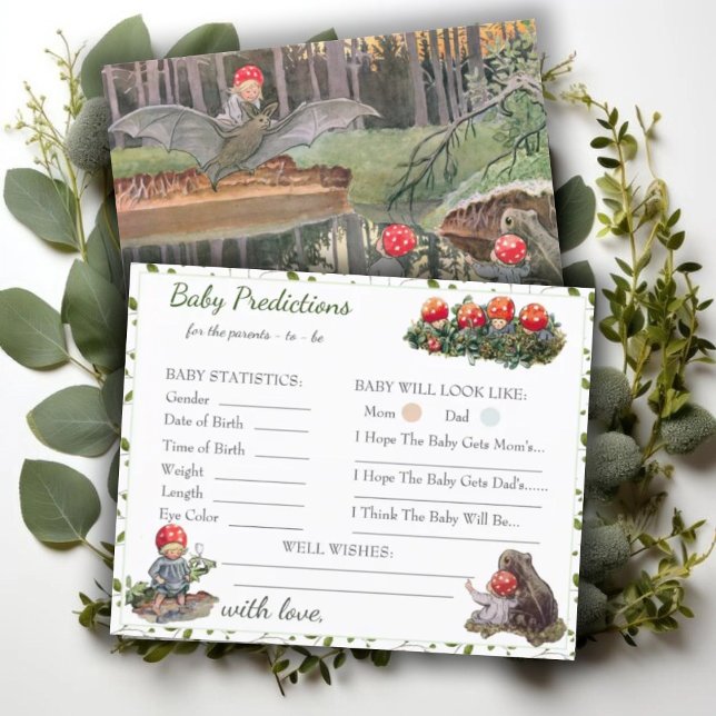 Papier Jeu de prédiction du Baby shower des champignons m (Créateur téléchargé)