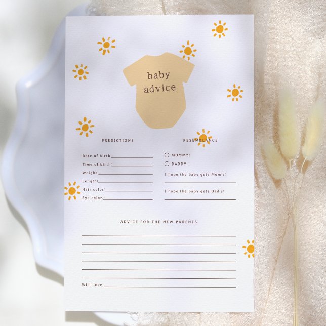 Papier Jeu de prédiction et de conseils Boho Little Sunsh (Créateur téléchargé)