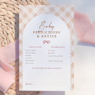 Papier Jeu de prédiction et de conseils pour Baby Shower