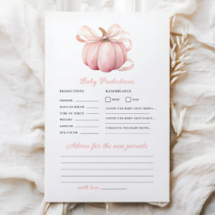 Papier Jeu de prédiction et de conseils pour Baby Shower 