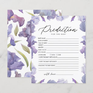 Papier Jeu de prédiction florale aquarelle Iris pour bébé