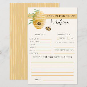 Papier Jeu de prédiction pour Baby Shower Mommy To Bee Ye