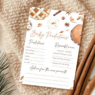Papier Jeu de prédiction pour bébé Little Cutie Pie Fall
