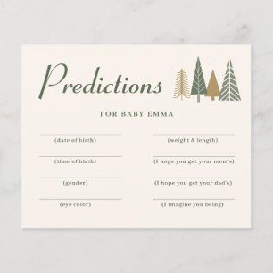 Papier Jeu de prédictions du baby shower d'hiver