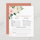 Papier Jeu de prédictions et conseils pour bébé rose pâle (Devant / Derrière)