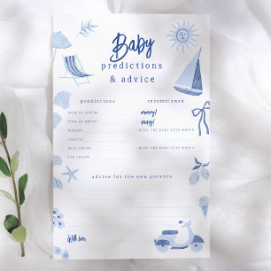 Papier Jeu de prédictions et de conseils Blue Italian Sum