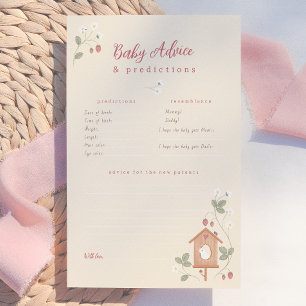 Papier Jeu de prédictions et de conseils pour bébé Birds