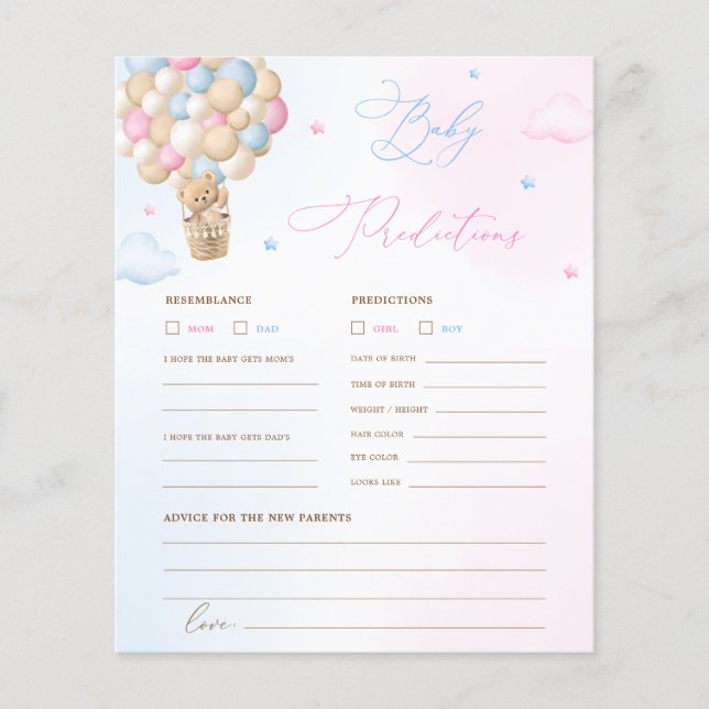 Papier Jeu de prédictions et de conseils pour bébé de l'o (Devant)