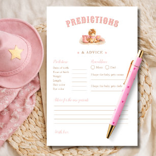 Papier Jeu de prédictions et de conseils pour une Baby Sh
