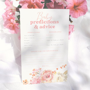 Papier Jeu de prédictions et de conseils pour une baby sh