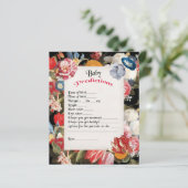 Papier Jeu de prédictions pour Baby Shower "Bébé en Fleur (Debout devant)