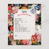 Papier Jeu de prédictions pour Baby Shower "Bébé en Fleur (Devant)